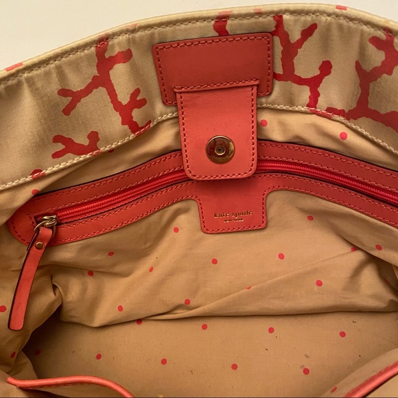 Vintage Kate spade coral print rope handle handbag - Picture 6 of 8